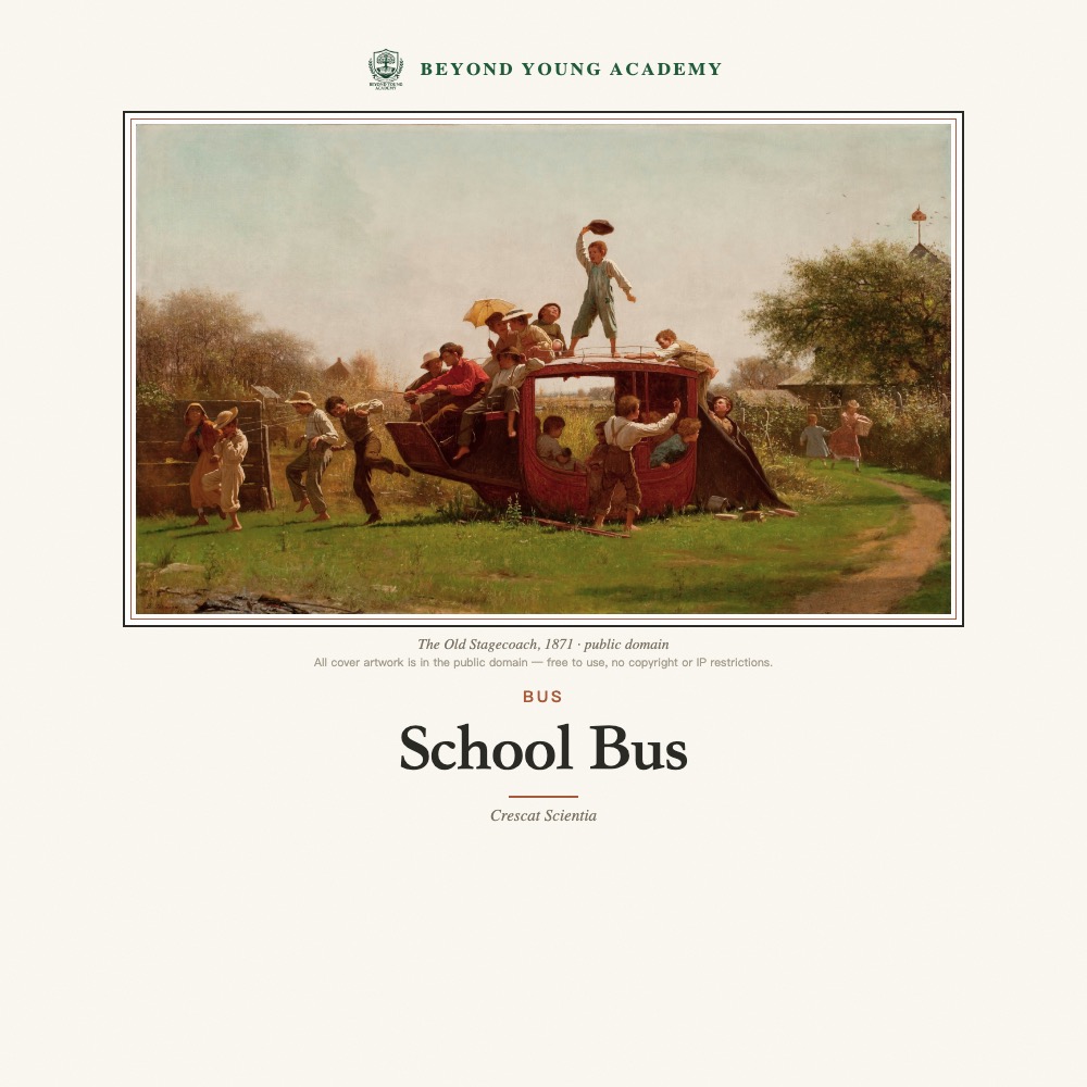The new Beyond Young school bus that picks students up at Millburn elementary schools